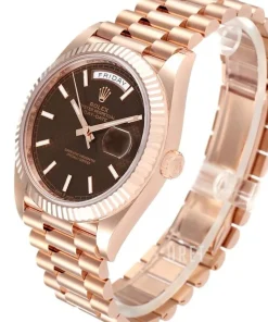 Day-Date 40 Brun/18 karat roséguld Ø40 mm