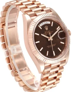 Day-Date 40 Brun/18 karat roséguld Ø40 mm