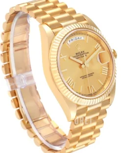 Day-Date 40 Champagnefärgad/18 karat gult guld Ø40 mm