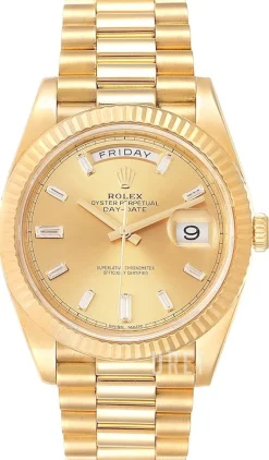 Day-Date 40 Champagnefärgad/18 karat gult guld Ø40 mm