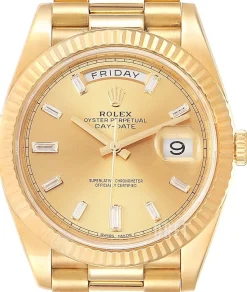 Day-Date 40 Champagnefärgad/18 karat gult guld Ø40 mm