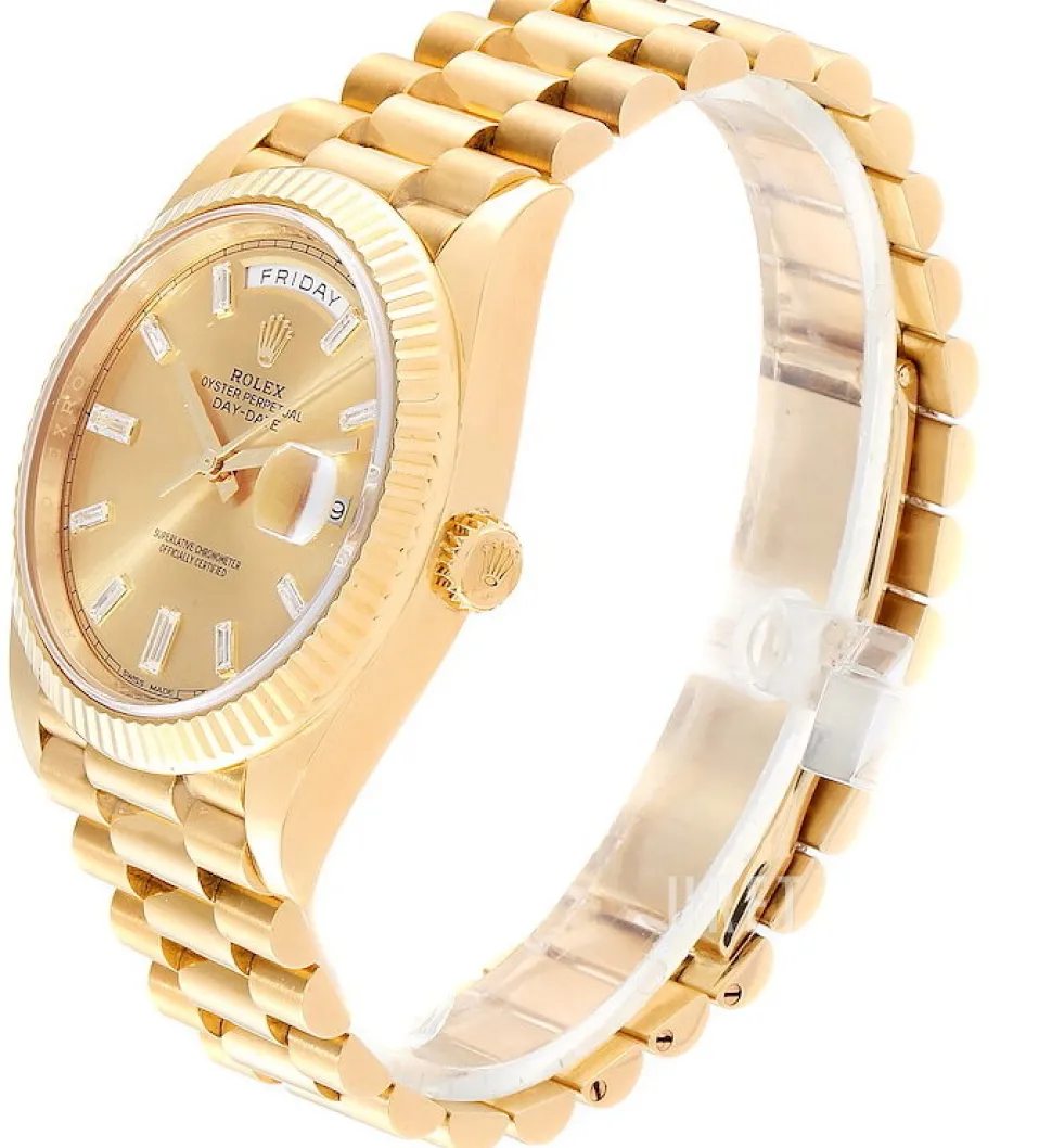 Day-Date 40 Champagnefärgad/18 karat gult guld Ø40 mm