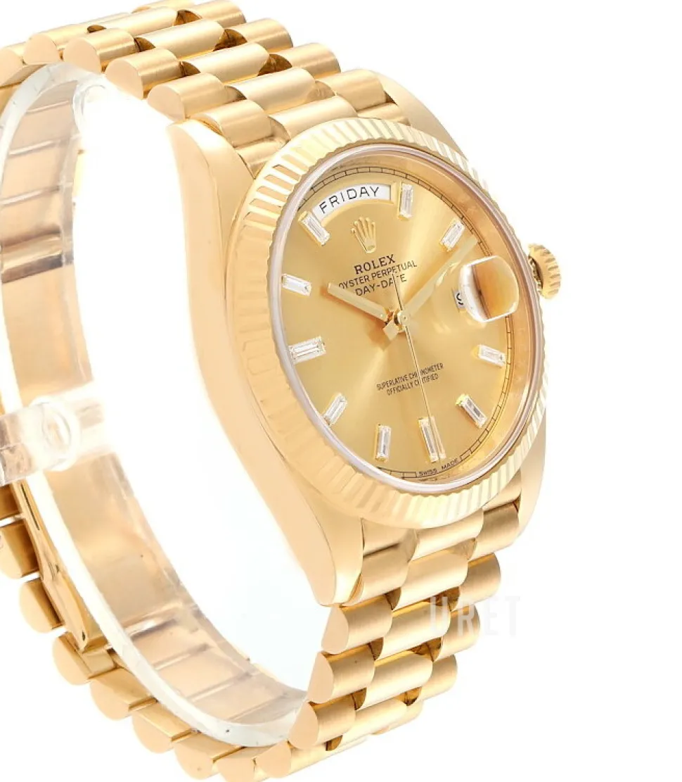 Day-Date 40 Champagnefärgad/18 karat gult guld Ø40 mm