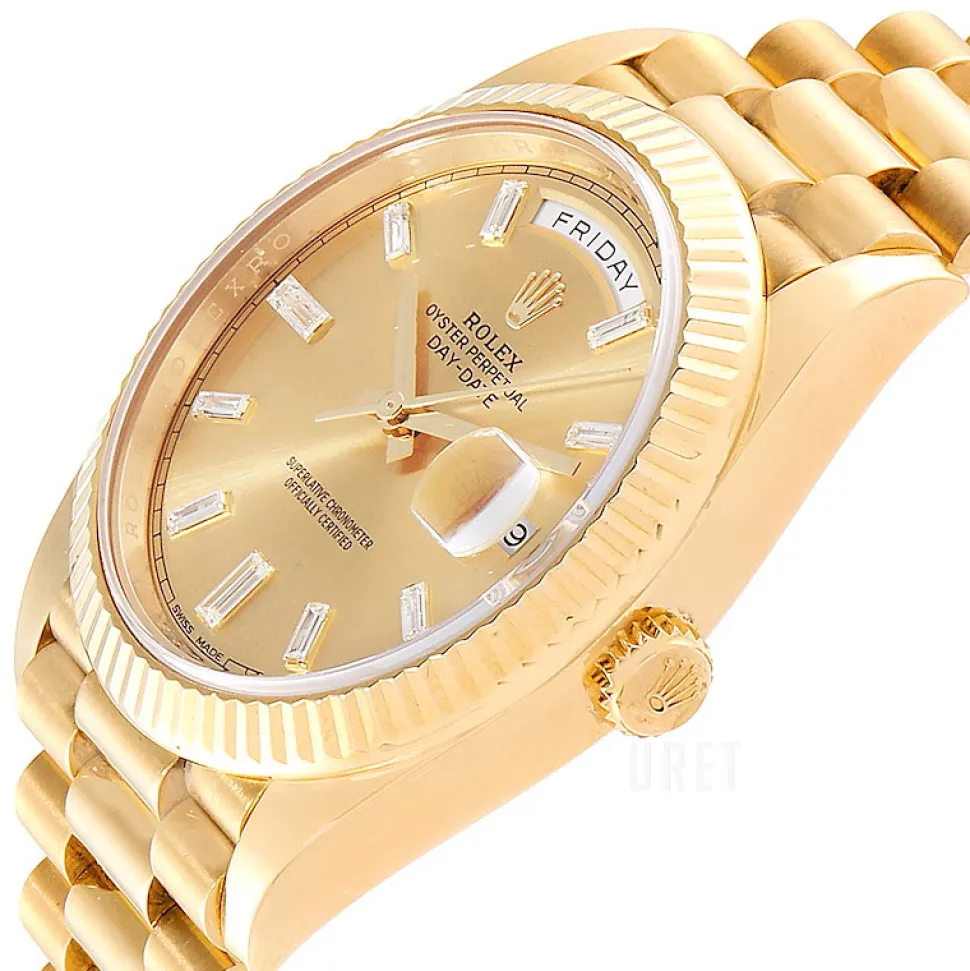 Day-Date 40 Champagnefärgad/18 karat gult guld Ø40 mm