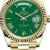 Day-Date 40 Grön/18 karat gult guld Ø40 mm