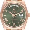 Day-Date 40 Grön/18 karat roséguld Ø40 mm