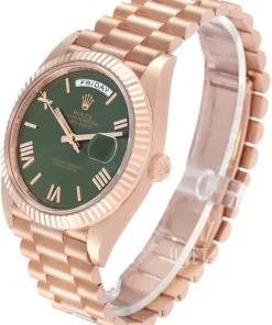 Day-Date 40 Grön/18 karat roséguld Ø40 mm