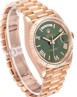 Day-Date 40 Grön/18 karat roséguld Ø40 mm