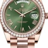 Day-Date 40 Grön/18 karat roséguld Ø40 mm