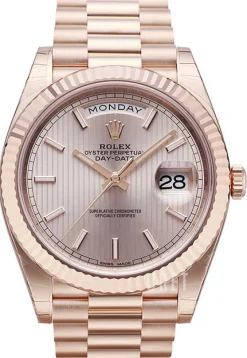 Day-Date 40 Roséguldstonad/18 karat roséguld Ø40 mm