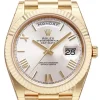 Day-Date 40 Silverfärgad/18 karat gult guld Ø40 mm