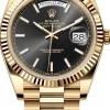 Day-Date 40 Svart/18 karat gult guld Ø40 mm