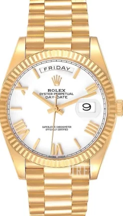 Day-Date 40 Vit/18 karat gult guld Ø40 mm