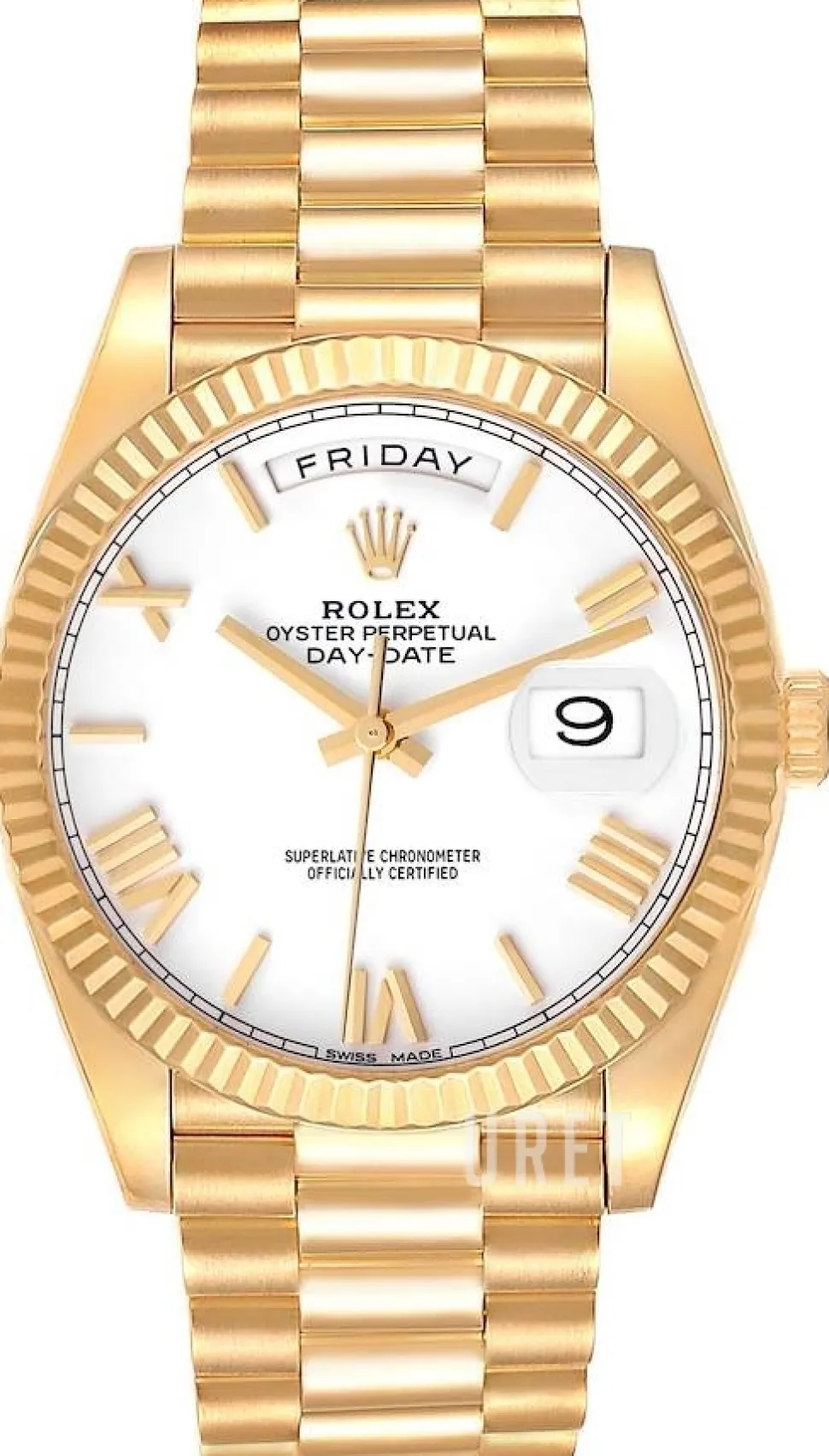 Day-Date 40 Vit/18 karat gult guld Ø40 mm