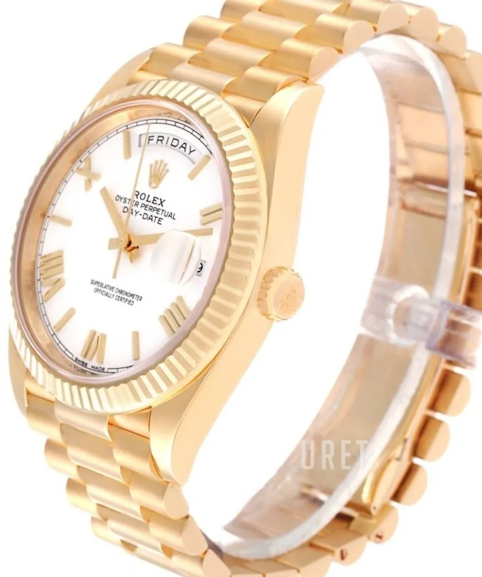 Day-Date 40 Vit/18 karat gult guld Ø40 mm