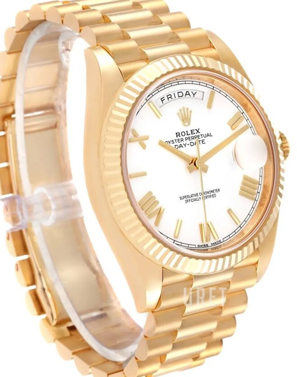 Day-Date 40 Vit/18 karat gult guld Ø40 mm