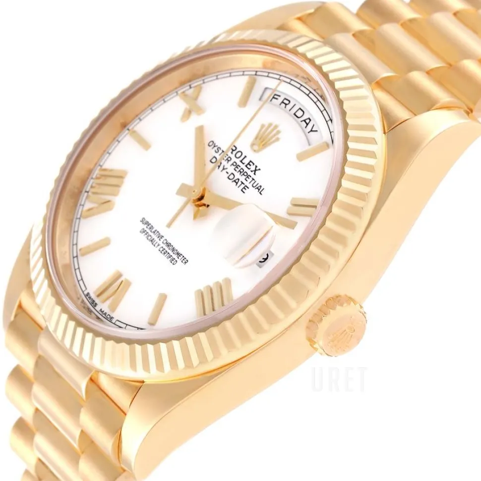 Day-Date 40 Vit/18 karat gult guld Ø40 mm