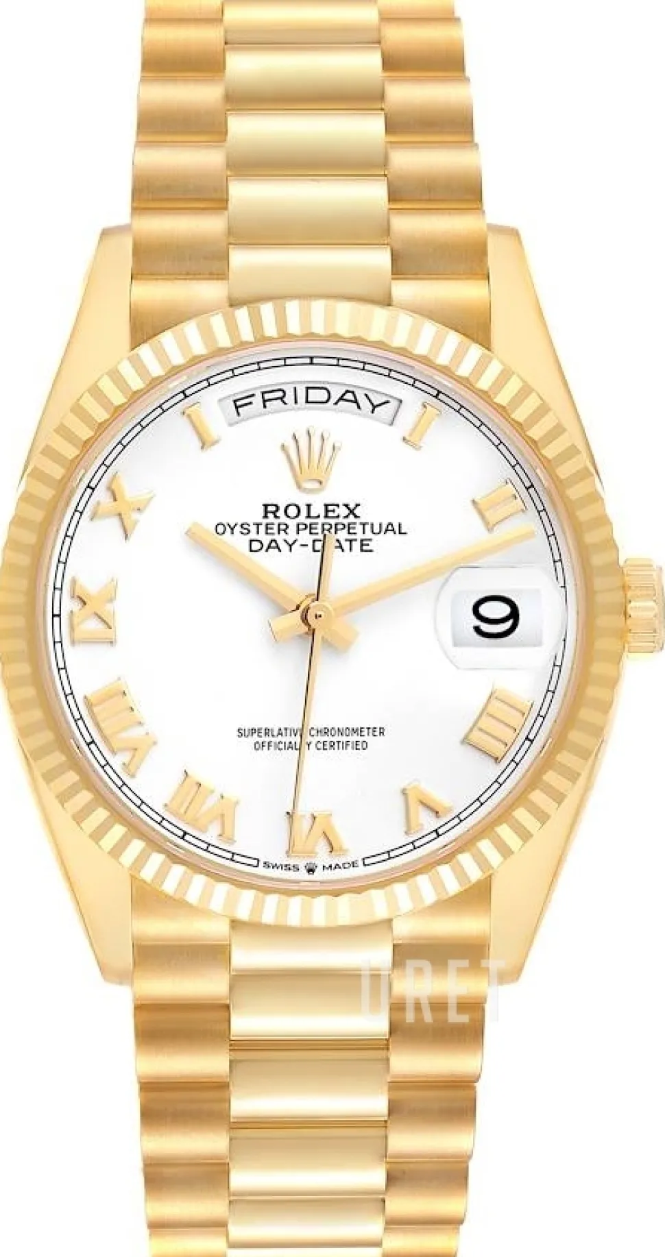 Day-Date 36 Vit/18 karat gult guld Ø36 mm