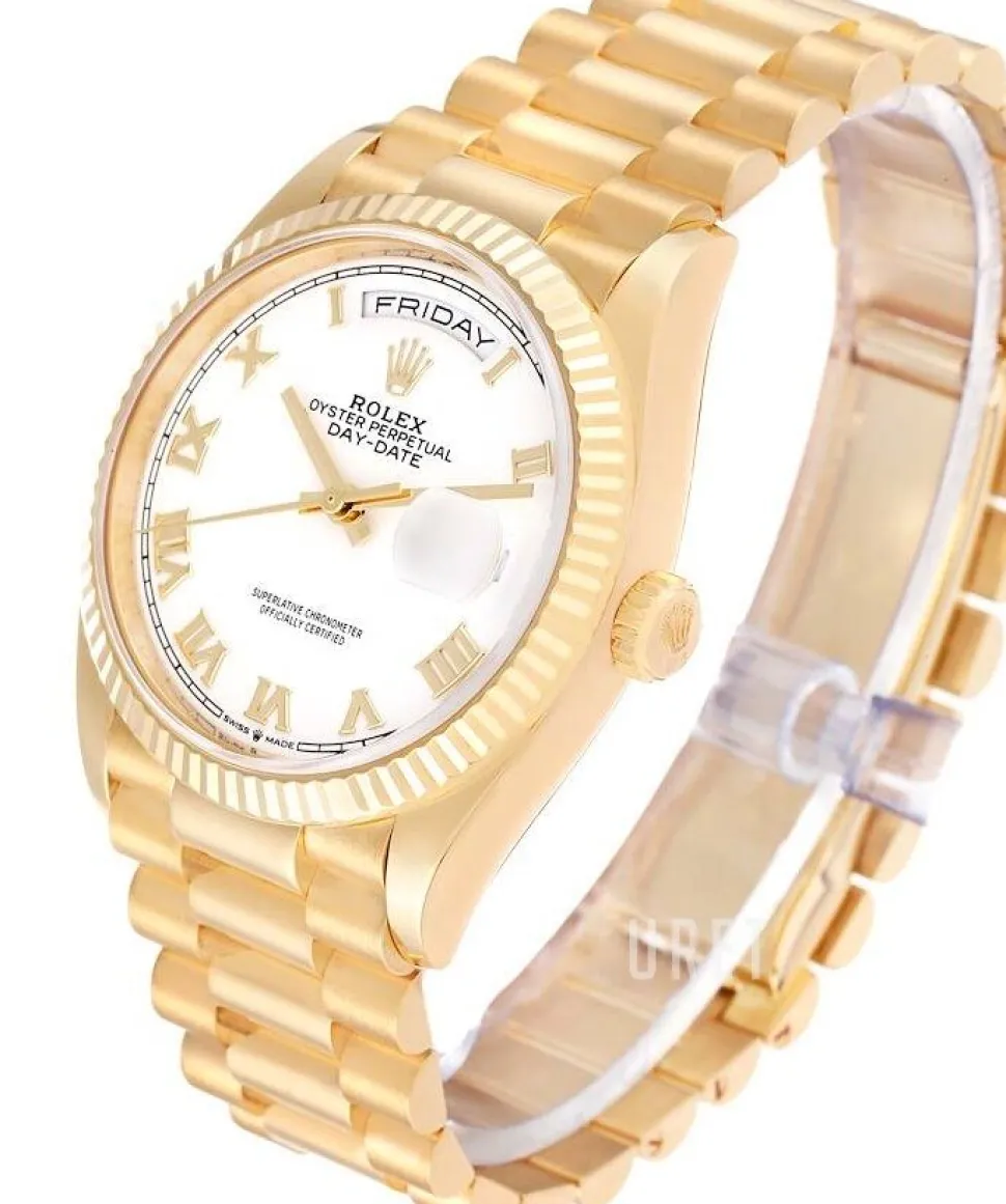 Day-Date 36 Vit/18 karat gult guld Ø36 mm