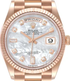 Day-Date 36 Vit/18 karat roséguld Ø36 mm