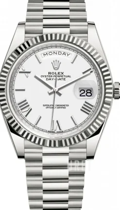 Day-Date 40 Vit/18 karat vitt guld Ø40 mm