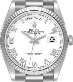 Day-Date 36 Vit/18 karat vitt guld Ø36 mm