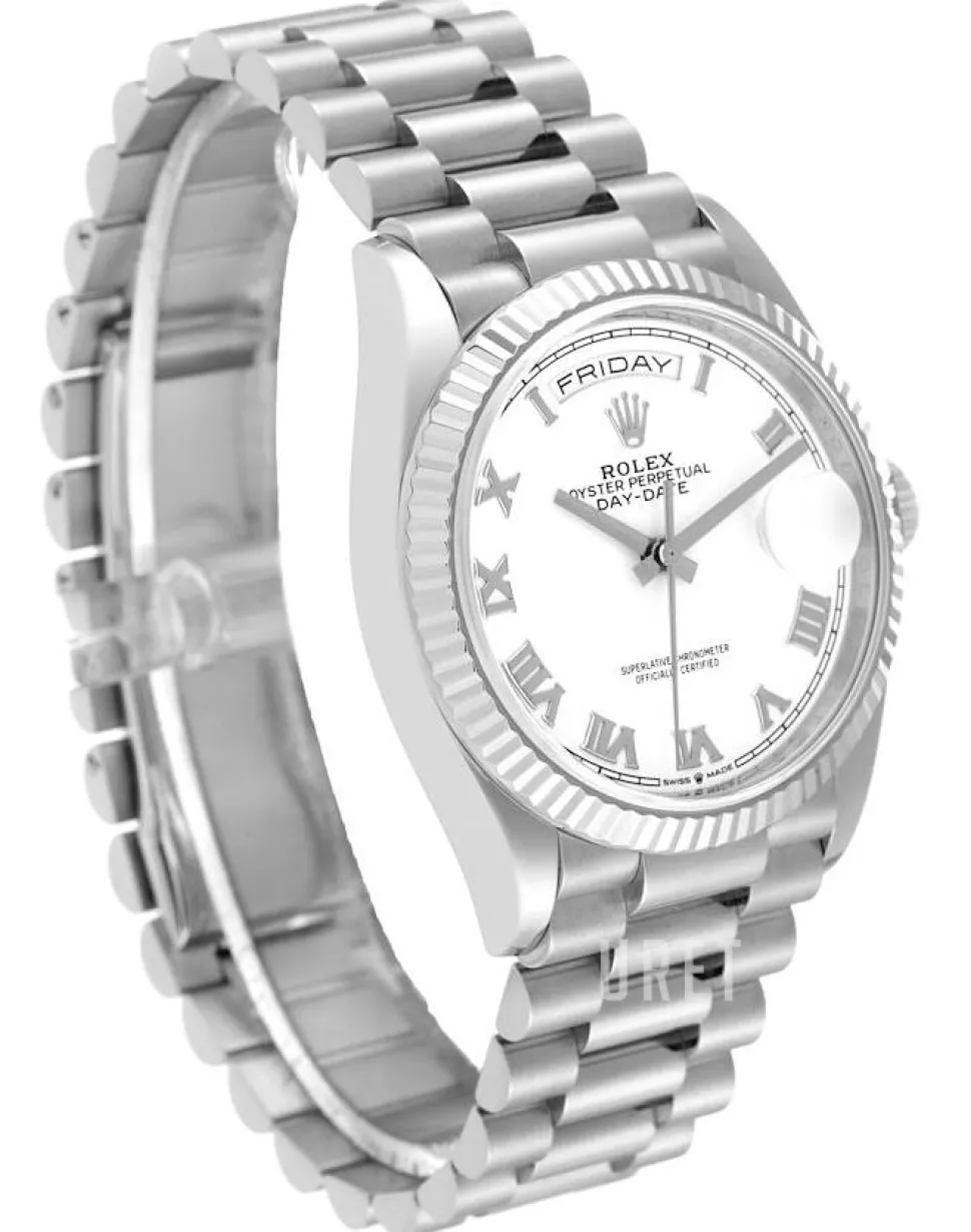 Day-Date 36 Vit/18 karat vitt guld Ø36 mm