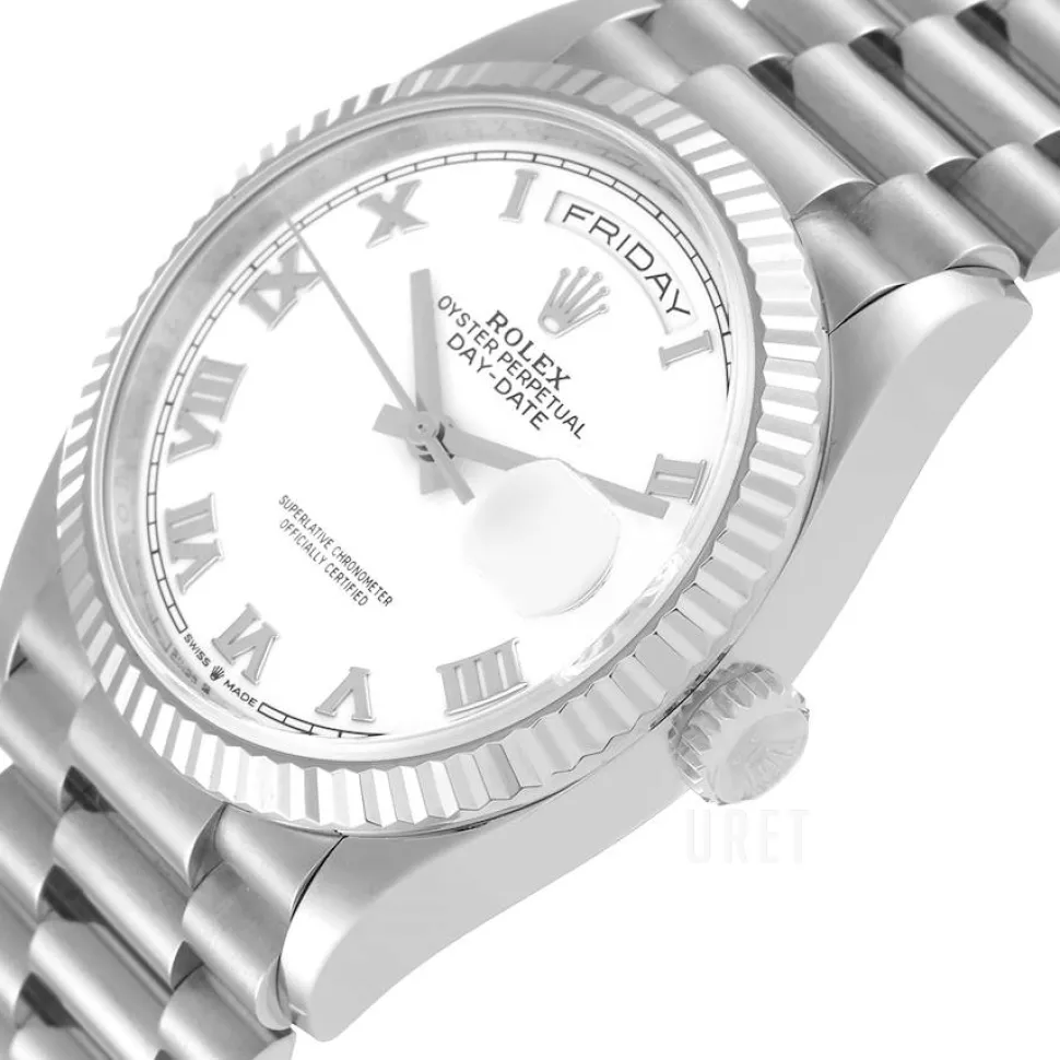 Day-Date 36 Vit/18 karat vitt guld Ø36 mm