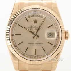 Day-Date Champagnefärgad/18 karat gult guld Ø36 mm