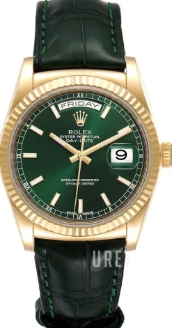 Day-Date Grön/Läder Ø36 mm