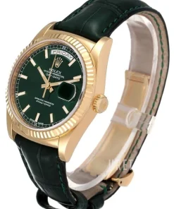 Day-Date Grön/Läder Ø36 mm