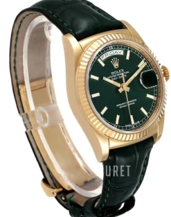 Day-Date Grön/Läder Ø36 mm