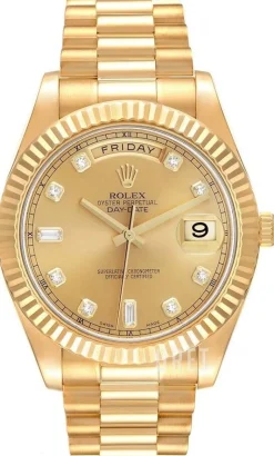 Day-Date II Champagnefärgad/18 karat gult guld Ø41 mm