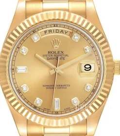 Day-Date II Champagnefärgad/18 karat gult guld Ø41 mm