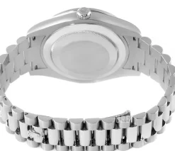 Day-Date II Svart/18 karat vitt guld Ø41 mm