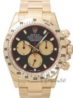 Daytona Svart/18 karat gult guld Ø40 mm