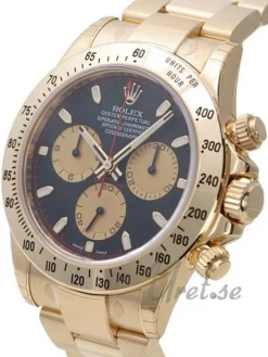 Daytona Svart/18 karat gult guld Ø40 mm