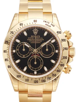 Daytona Svart/18 karat gult guld Ø40 mm