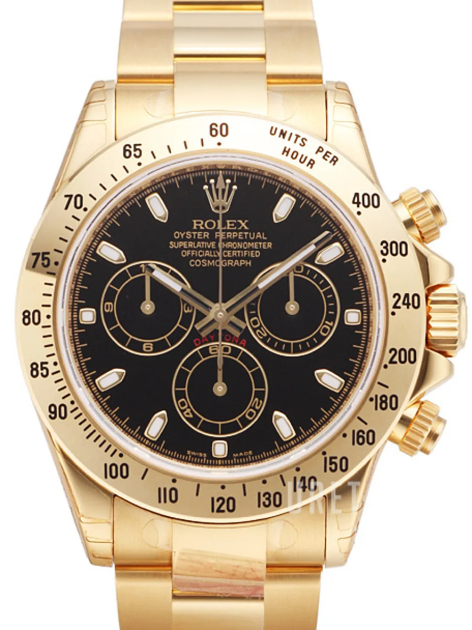 Daytona Svart/18 karat gult guld Ø40 mm