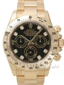 Daytona Svart/18 karat gult guld Ø40 mm