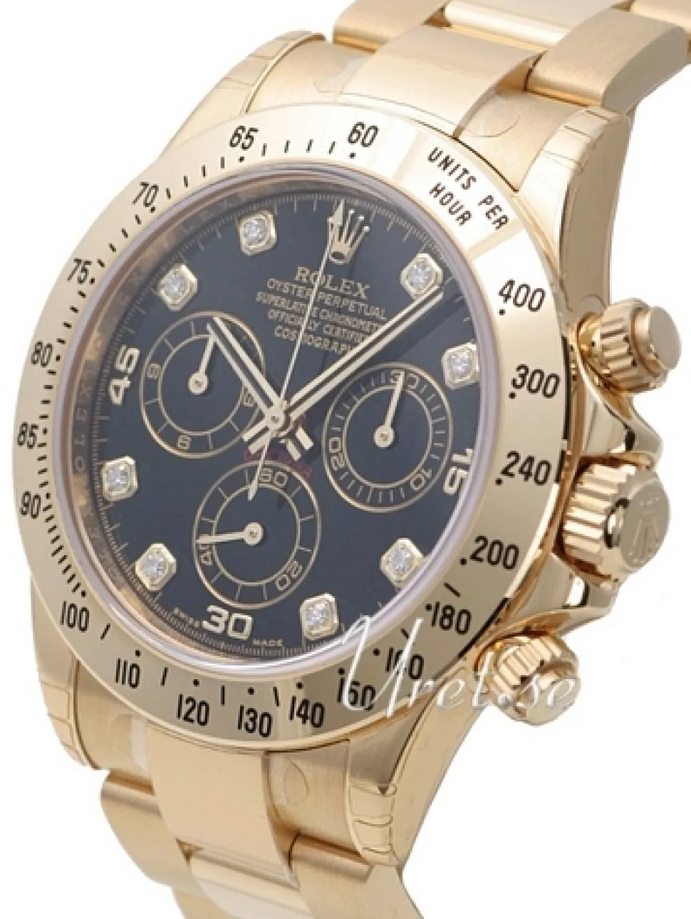 Daytona Svart/18 karat gult guld Ø40 mm