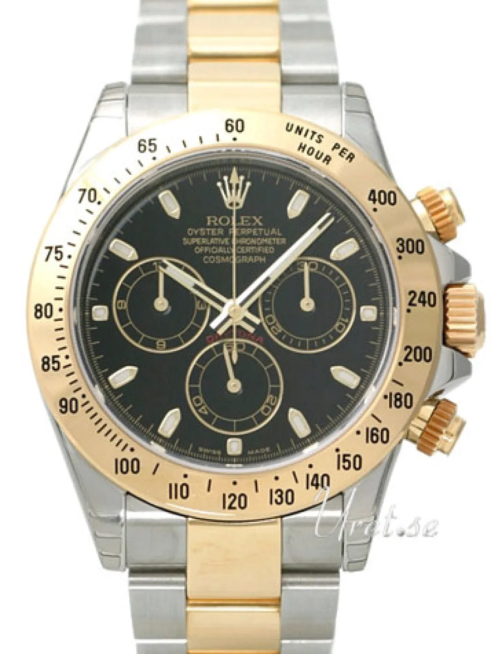 Daytona Svart/18 karat gult guld Ø40 mm