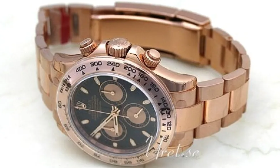 Daytona Svart/18 karat roséguld Ø40 mm