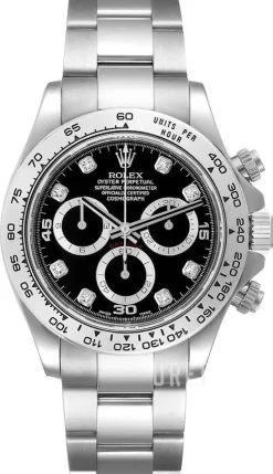 Daytona Svart/18 karat vitt guld Ø40 mm