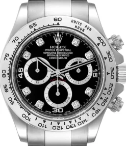 Daytona Svart/18 karat vitt guld Ø40 mm