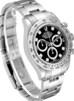 Daytona Svart/18 karat vitt guld Ø40 mm