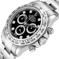 Daytona Svart/18 karat vitt guld Ø40 mm