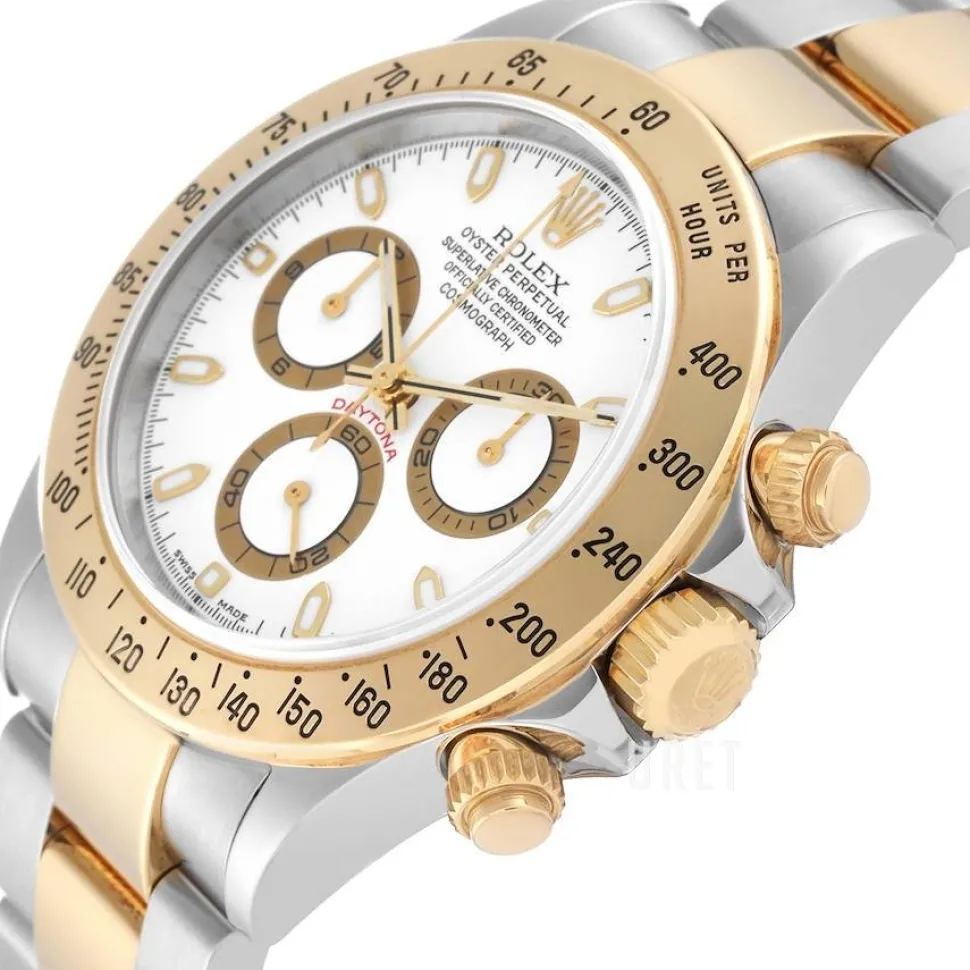 Daytona Vit/18 karat gult guld Ø40 mm