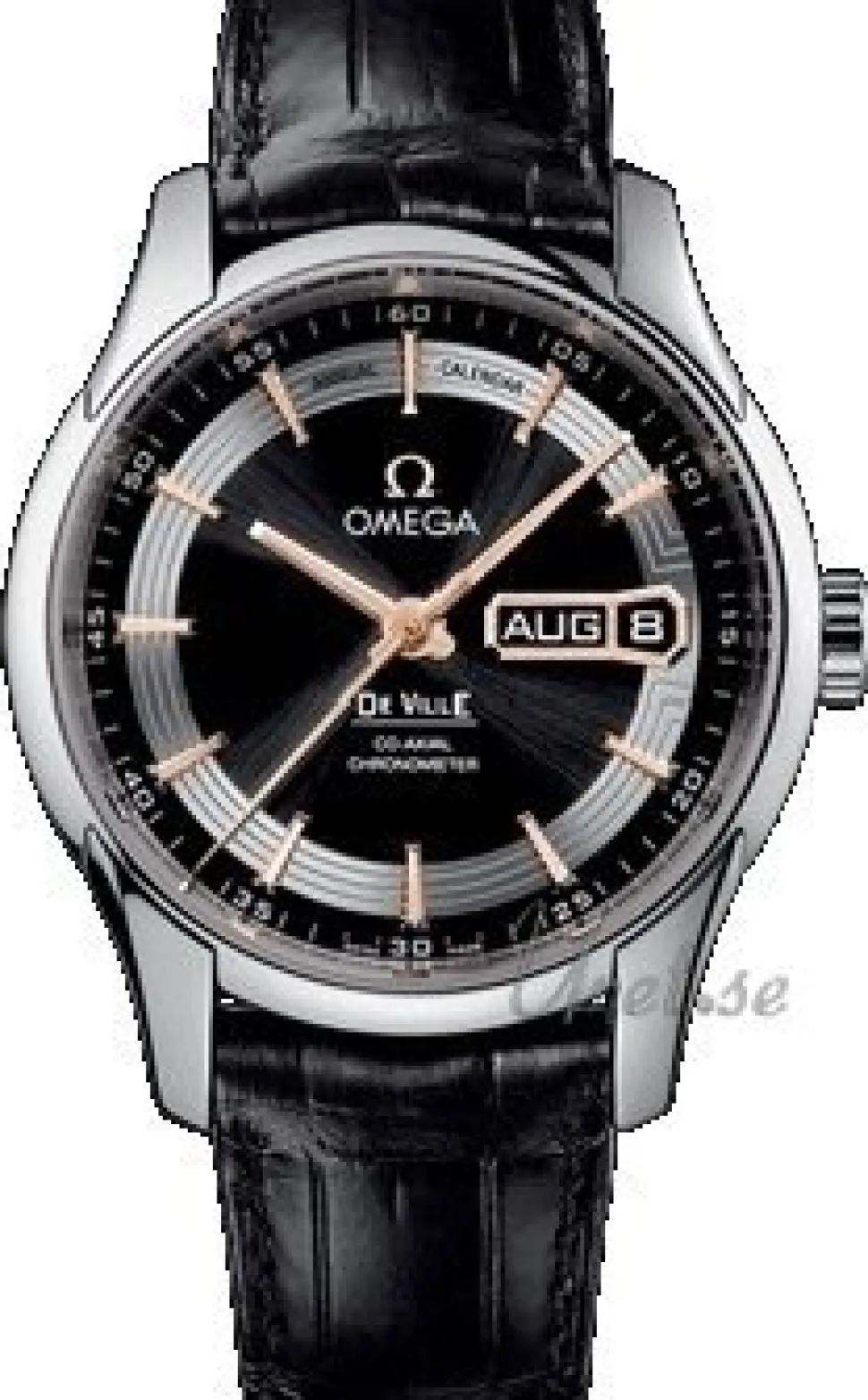 De Ville Hour Vision Svart/Läder Ø41 mm