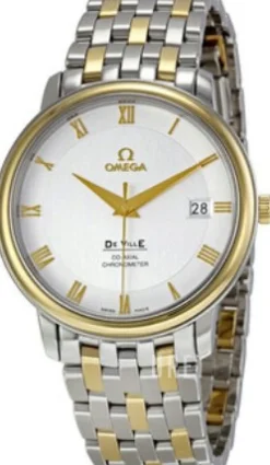 De Ville Prestige Automatic Silverfärgad/18 karat gult guld Ø36.5 mm